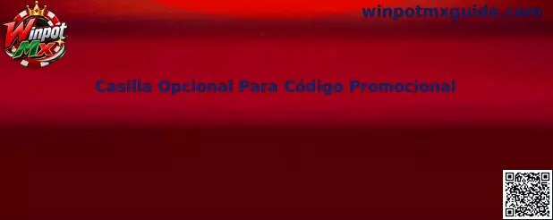 Guía visual sobre la casilla opcional para código promocional en Winpot Mx